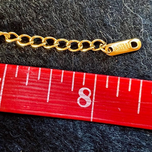 💥Asruye 10k Gold Plated Stainless Steel CZ Chunky 8” Bracelet💥 NIB - Picture 7 of 8